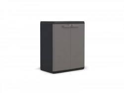 Armoire basse résine 1 étagère, l.68 x H.83 x P.39 cm