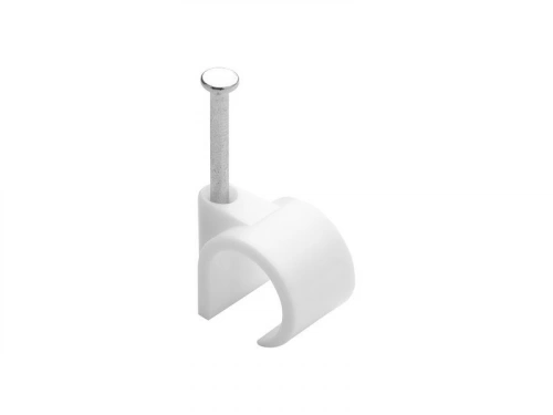Lot de 50 attache-fils, diamètre de 12 à 16 mm, L. 33 mm, blanc