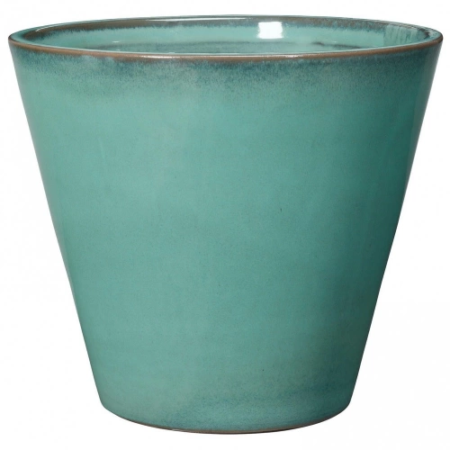 Pot à plante terre cuite émaillée Kinfolk vert, Diam.36.5 cm