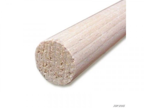 Tourillon hêtre lisse 6 mm L. 1m