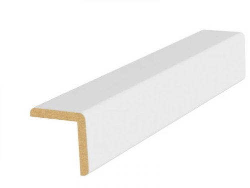 Baguette angle revêtu papier 2200 x 25 x 25 mm blanc