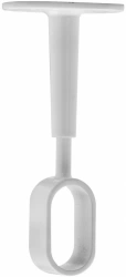 Support plafond réglable D30 x 15 mm ovale blanc