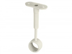 Support milieu de penderie réglable, Diam. 19 mm, rond, acier blanc