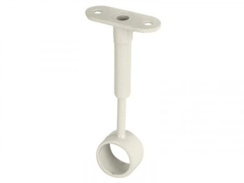 Support milieu de penderie réglable, Diam. 19 mm, rond, acier blanc