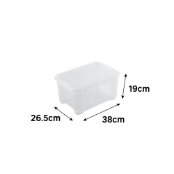 Boite transparente 14l h.19 x l.38 x p.26.5 cm