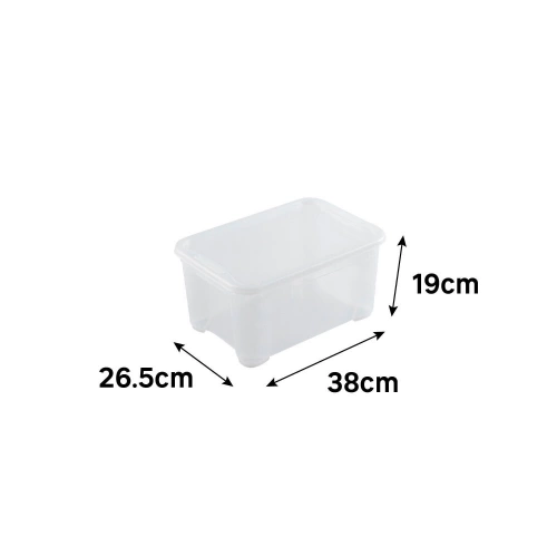 Boite transparente 14l h.19 x l.38 x p.26.5 cm