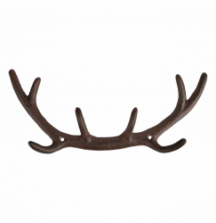 Crochet Bois de Cerf - L 4,8 x l 29 x H 12 cm - Marron