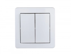 Double Interrupteur va-et-vient Saillie Complet, SCHNEIDER ELECTRIC ALREA, Blanc