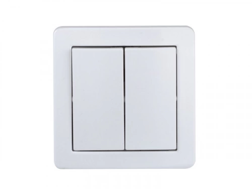 Double Interrupteur va-et-vient Saillie Complet, SCHNEIDER ELECTRIC ALREA, Blanc
