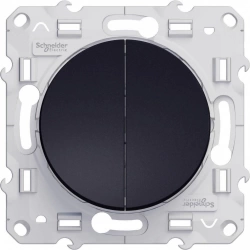 Double interrupteur va-et-vient à assembler Odace SCHNEIDER ELECTRIC anthracite
