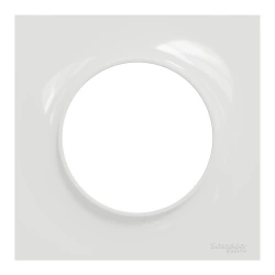 Plaque simple Odace Styl, SCHNEIDER ELECTRIC, blanc