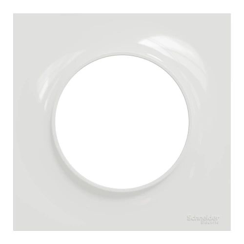 Plaque simple Odace Styl, SCHNEIDER ELECTRIC, blanc