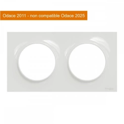 Plaque double Odace Styl, SCHNEIDER ELECTRIC, blanc
