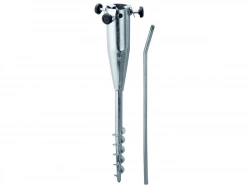 Pied à planter en acier D'ancre de terre argent