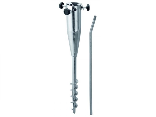 Pied à planter en acier D'ancre de terre argent