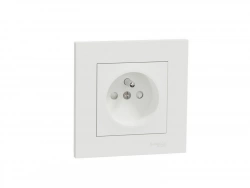 Lot de 5 prises avec terre Miluz, blanc