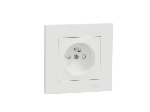 Lot de 5 prises avec terre Miluz, blanc