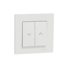 Interrupteur volet roulant complet Miluz, SCHNEIDER ELECTRIC, blanc
