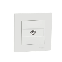 Prise tv complet Miluz, SCHNEIDER ELECTRIC, blanc
