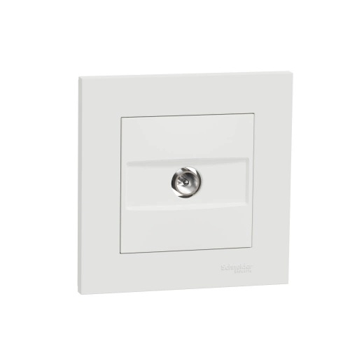 Prise tv complet Miluz, SCHNEIDER ELECTRIC, blanc