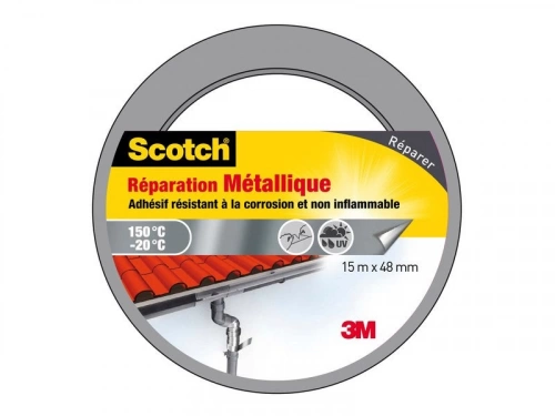Adhésif Scotch Réparation Une Face Métallique L.15 M X L.48 Mm, Métal