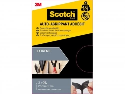 2 rubans agrippant adhésifs noir intérieur SCOTCH L.100 x l.25 mm