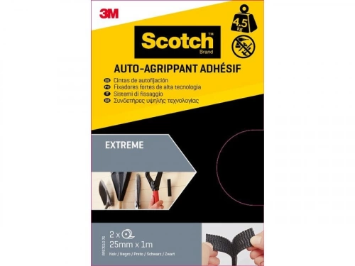 2 rubans agrippant adhésifs noir intérieur SCOTCH L.100 x l.25 mm