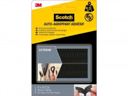 4 bandes auto-agrippantes noir intérieur SCOTCH L.7.6 x l.25.0 mm