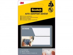 4 bandes auto-agrippantes transparent intérieur SCOTCH L.7.6 x l.25.0 mm
