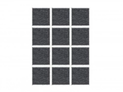 Lot de 12 patins feutre adésif à bord arrondi, SCOTCH, 24 x 22 mm, gris
