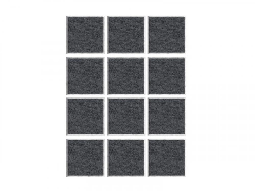Lot de 12 patins feutre adésif à bord arrondi, SCOTCH, 24 x 22 mm, gris