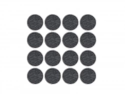 Lot de 16 patins feutre adhésif, SCOTCH, diam. 17 mm, gris