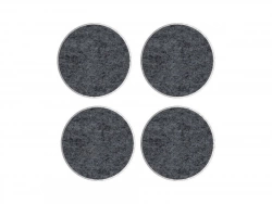 Lot de 4 patins feutre adhésif, SCOTCH, diam. 34 mm, gris