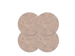Lot de 4 patins feutre en laine adhésif, SCOTCH, diam. 50 mm, beige