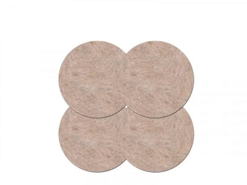 Lot de 4 patins feutre en laine adhésif, SCOTCH, diam. 50 mm, beige
