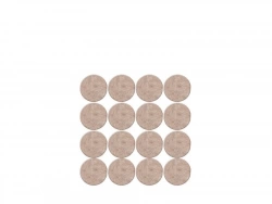Lot de 16 patins feutre en laine adhésif, SCOTCH, diam. 17 mm, beige