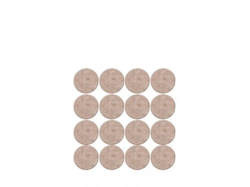 Lot de 16 patins feutre en laine adhésif, SCOTCH, diam. 17 mm, beige