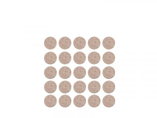 Lot de 25 patins feutre en laine adhésif, SCOTCH, diam. 13 mm, beige