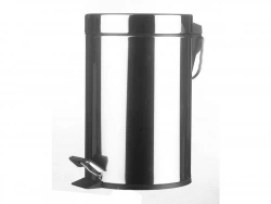 Poubelle de salle de bains 3 litres, SENSEA, Chromé
