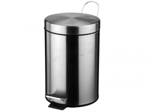 Poubelle de salle de bains 3 l chromé SENSEA Brossé