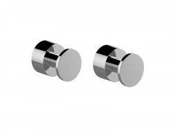 Lot de 2 crochets 1 tête chrome Style