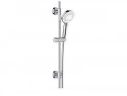 Ensemble de douche, pommeau de douche 3 jets, flexible et barre, SENSEA Bora, chromé
