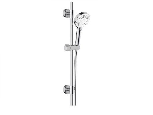 Ensemble de douche, pommeau de douche 3 jets, flexible et barre, SENSEA Bora, chromé