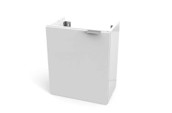 Meuble de salle de bains simple vasque l.40 x H.48.2 x P.27.5 cm, blanc, Essenti