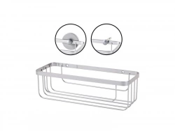 Panier de bain / douche en acier à visser Essential, SENSEA, H.7.25 X l.9 X P.9 cm chromé