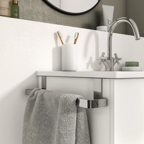 Porte serviette sur meuble SENSEA Essential chromé