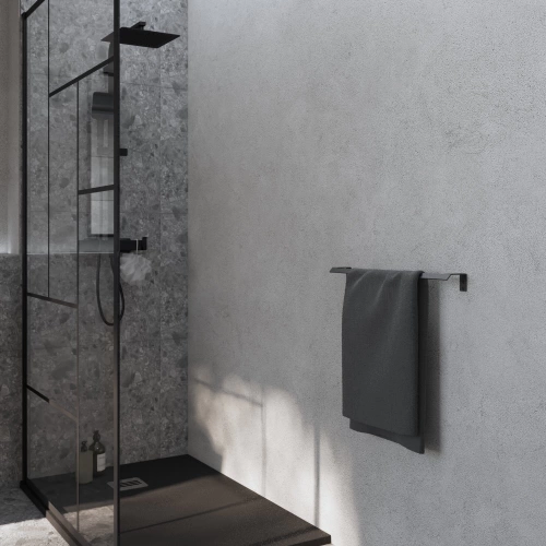 Porte serviette à visser SENSEA Studio 50 cm noir