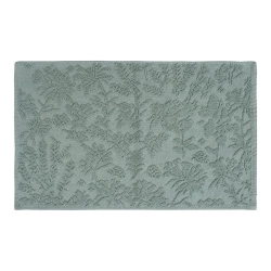 Tapis salle de bain à motifs relief SENSEA Charm 50 x 80 cm vert sage