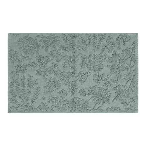 Tapis salle de bain à motifs relief SENSEA Charm 50 x 80 cm vert sage