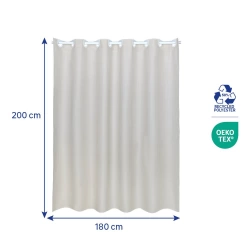 Rideau de douche 180 x 200 cm beige Neo SENSEA